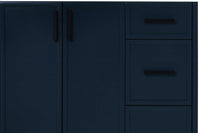 Ariel kelly 49 inch single rectangle sink bathroom vanity with carrara marble countertop 1.5 inch edge