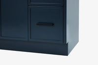 Ariel kelly 49 inch single rectangle sink bathroom vanity with carrara marble countertop 1.5 inch edge