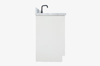 Ariel kelly 49 inch single rectangle sink bathroom vanity with carrara marble countertop 1.5 inch edge