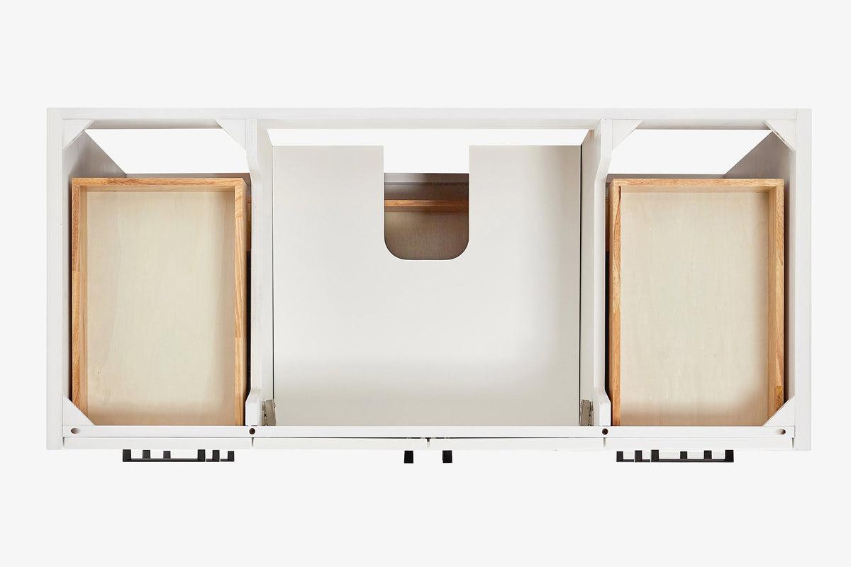 Ariel kelly 49 inch single rectangle sink bathroom vanity with carrara marble countertop 1.5 inch edge