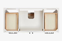 Ariel kelly 49 inch single rectangle sink bathroom vanity with carrara marble countertop 1.5 inch edge