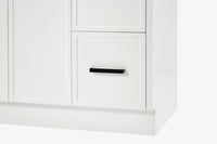 Ariel kelly 49 inch single rectangle sink bathroom vanity with carrara marble countertop 1.5 inch edge
