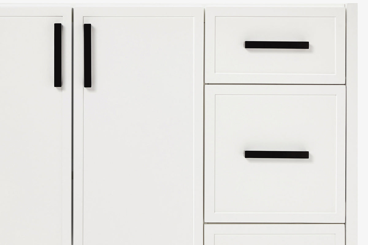 Ariel kelly 49 inch single rectangle sink bathroom vanity with carrara marble countertop 1.5 inch edge