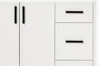 Ariel kelly 49 inch single rectangle sink bathroom vanity with carrara marble countertop 1.5 inch edge