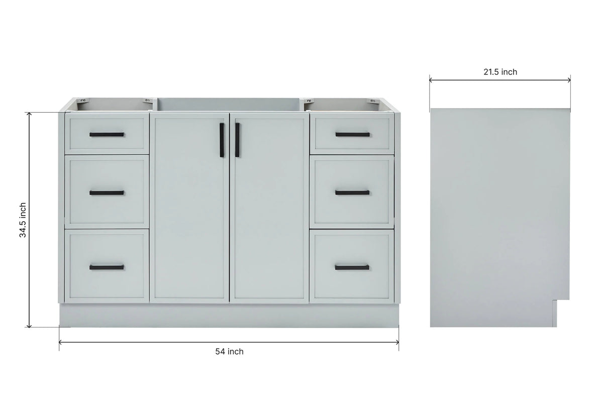Ariel kelly 54 inch single sink base cabinet