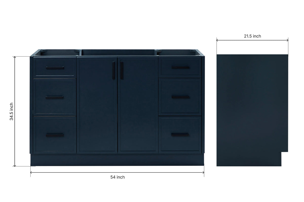 Ariel kelly 54 inch single sink base cabinet