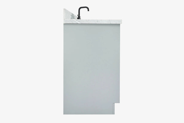 Ariel kelly 55 inch single rectangle sink bathroom vanity with countertop 1.5 inch edge