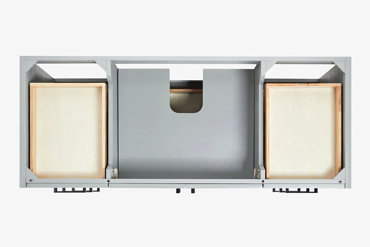 Ariel kelly 55 inch single rectangle sink bathroom vanity with countertop 1.5 inch edge