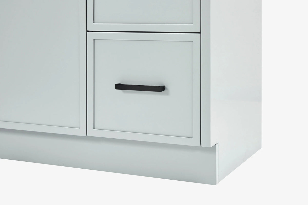 Ariel kelly 55 inch single rectangle sink bathroom vanity with countertop 1.5 inch edge