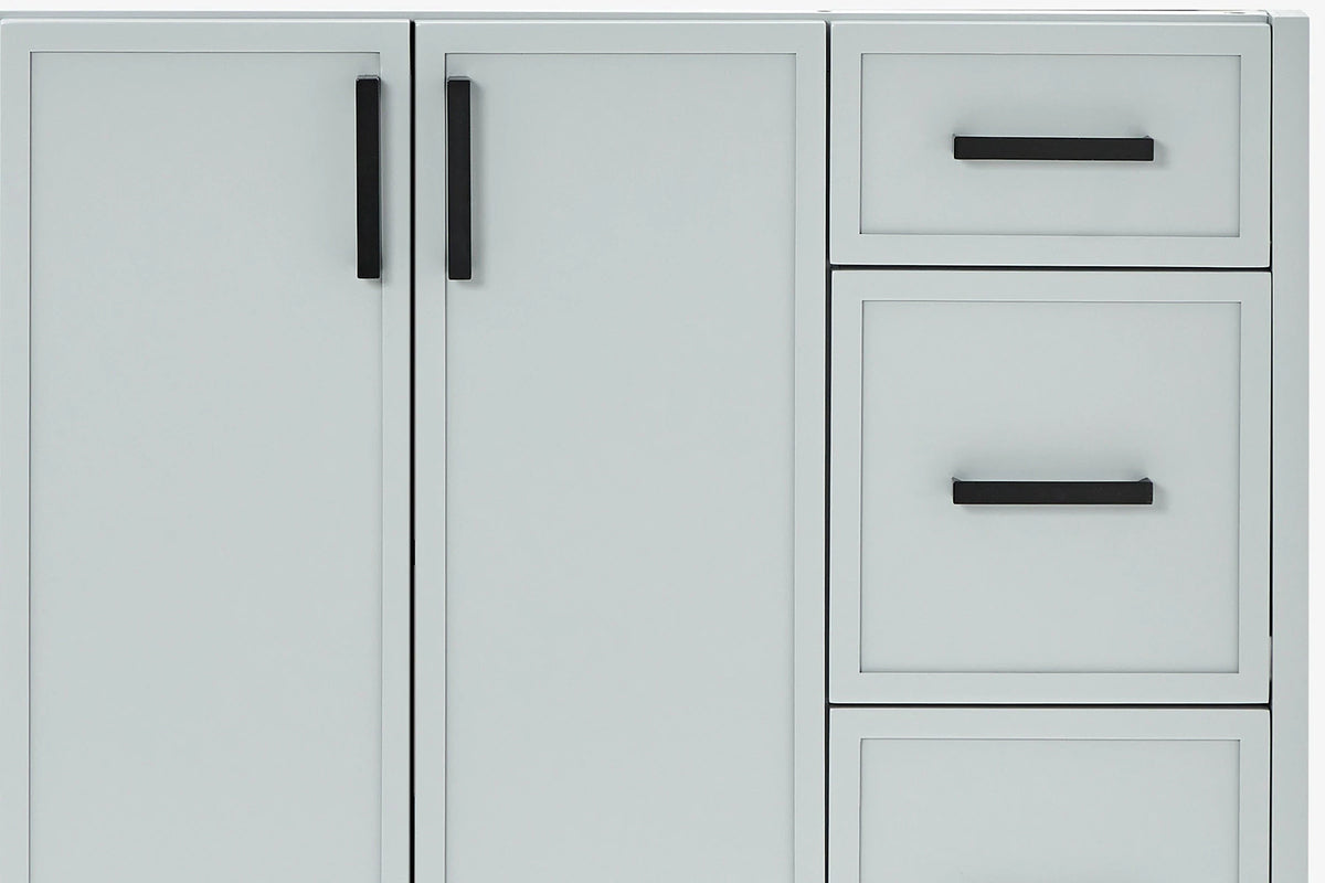 Ariel kelly 55 inch single rectangle sink bathroom vanity with countertop 1.5 inch edge