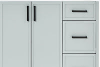Ariel kelly 55 inch single rectangle sink bathroom vanity with countertop 1.5 inch edge