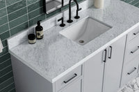 Ariel kelly 55 inch single rectangle sink bathroom vanity with countertop 1.5 inch edge