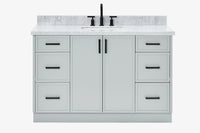 Ariel kelly 55 inch single rectangle sink bathroom vanity with countertop 1.5 inch edge