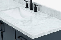 Ariel kelly 55 inch single rectangle sink bathroom vanity with countertop 1.5 inch edge