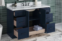 Ariel kelly 55 inch single rectangle sink bathroom vanity with countertop 1.5 inch edge