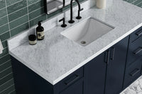 Ariel kelly 55 inch single rectangle sink bathroom vanity with countertop 1.5 inch edge