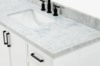 Ariel kelly 55 inch single rectangle sink bathroom vanity with countertop 1.5 inch edge