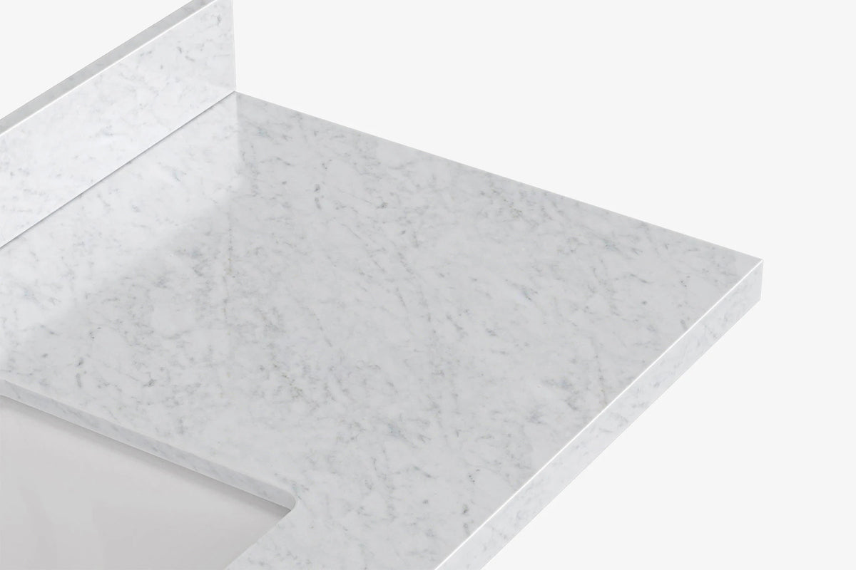 Ariel kelly 55 inch single rectangle sink bathroom vanity with countertop 1.5 inch edge