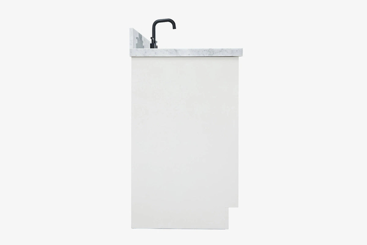 Ariel kelly 55 inch single rectangle sink bathroom vanity with countertop 1.5 inch edge