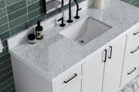 Ariel kelly 55 inch single rectangle sink bathroom vanity with countertop 1.5 inch edge