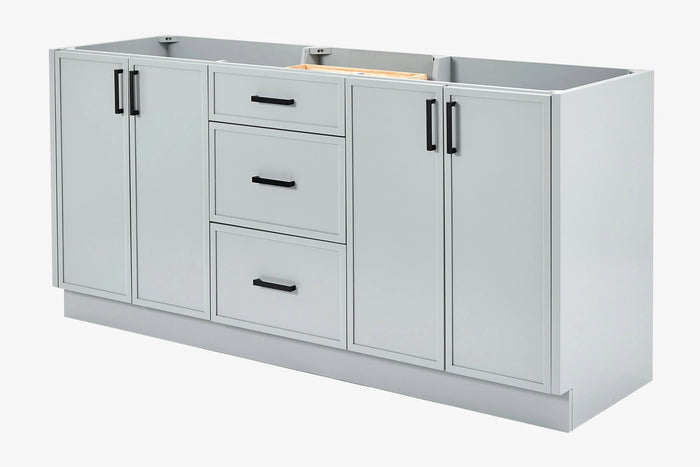 Ariel kelly 72 inch double sink base cabinet
