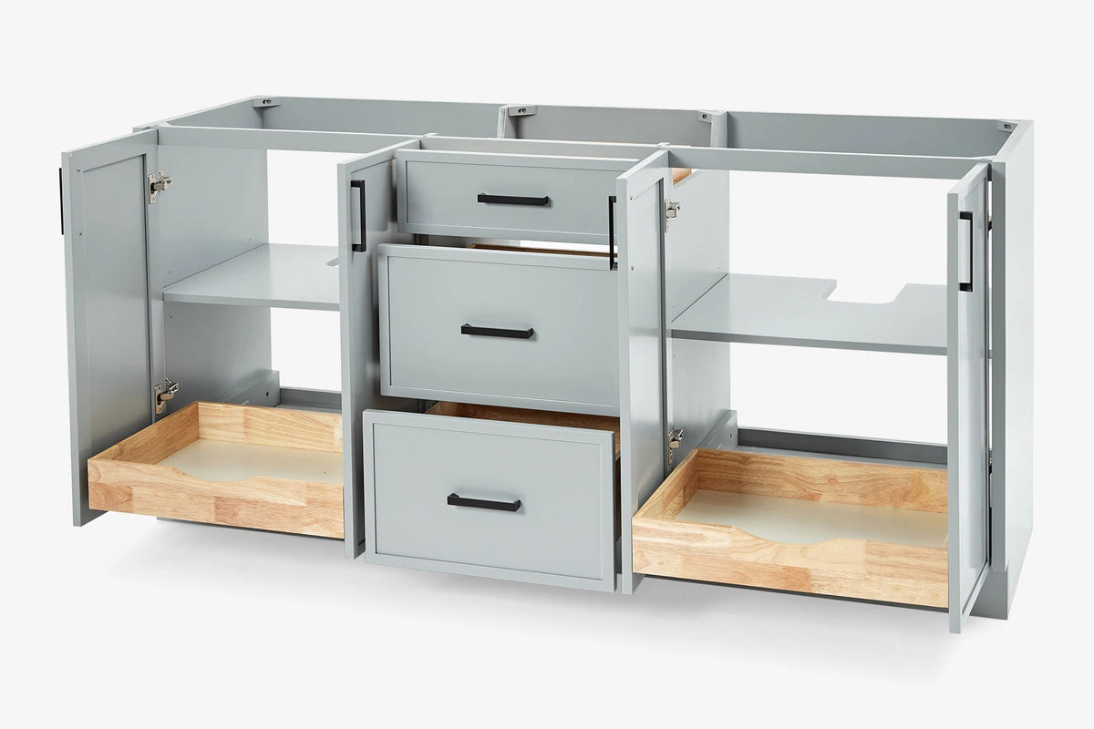 Ariel kelly 72 inch double sink base cabinet