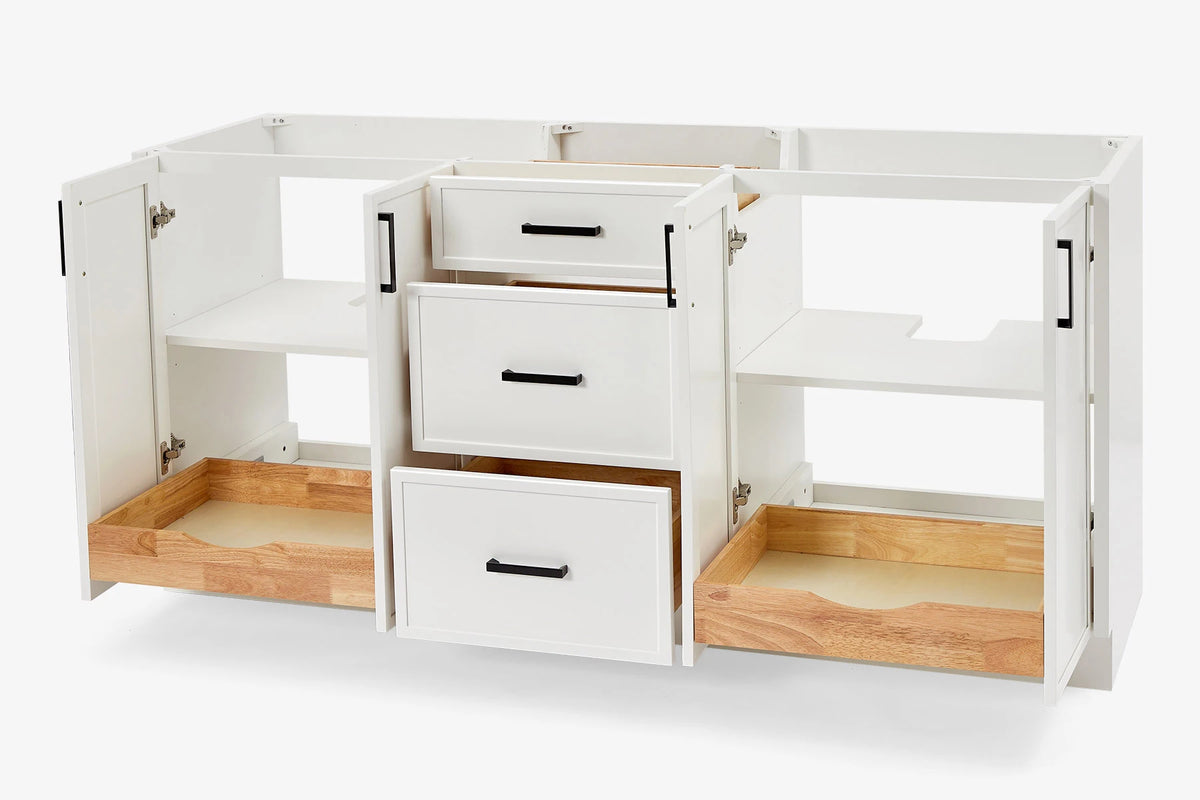 Ariel kelly 72 inch double sink base cabinet