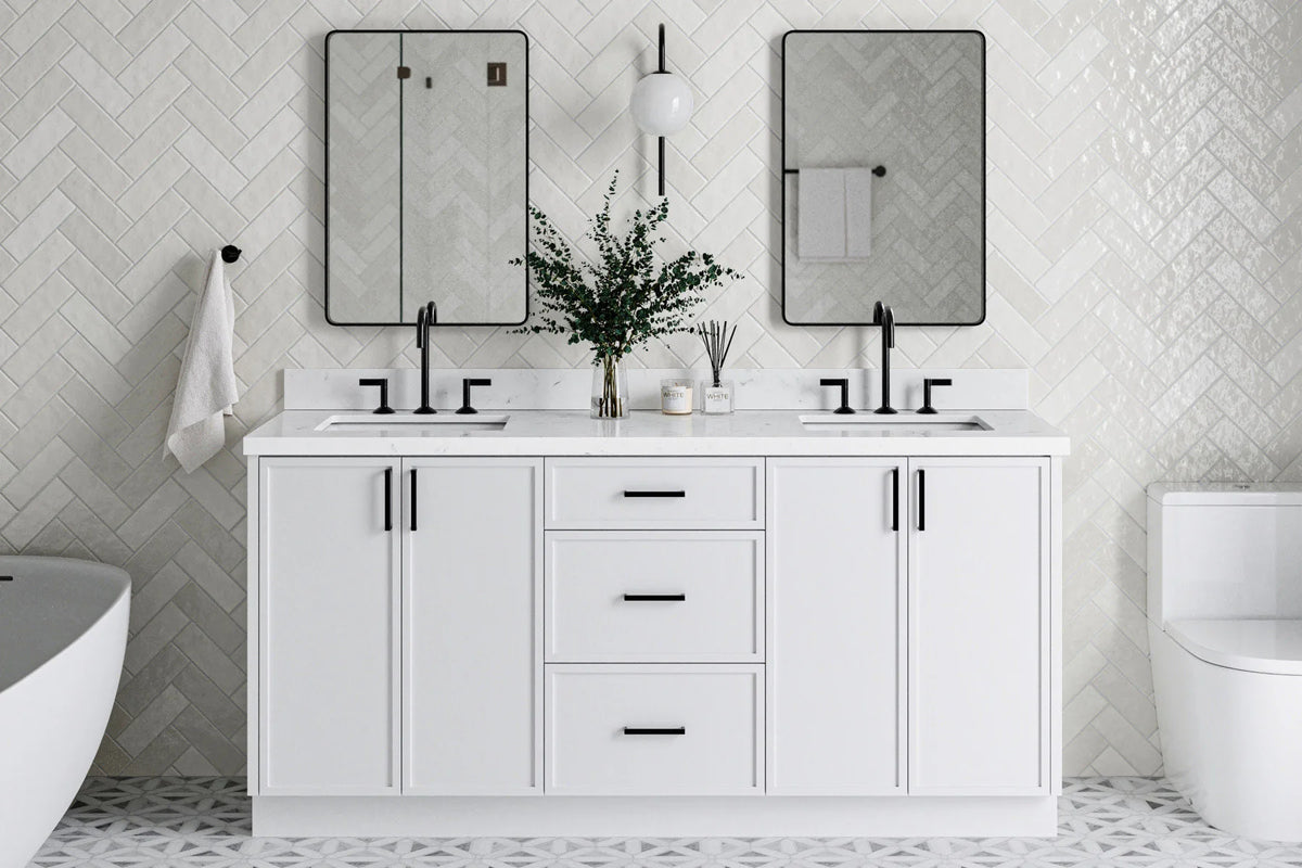 Ariel kelly 72 inch double sink base cabinet