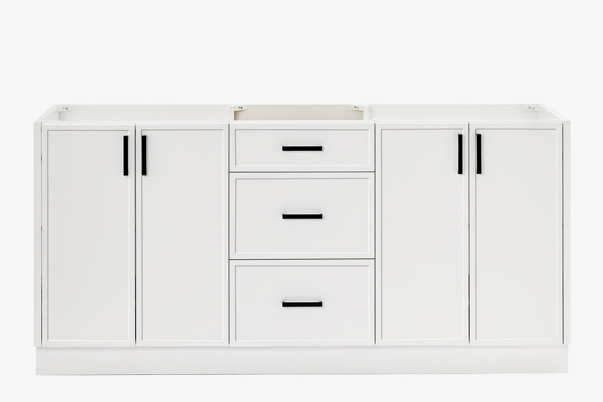 Ariel kelly 72 inch double sink base cabinet