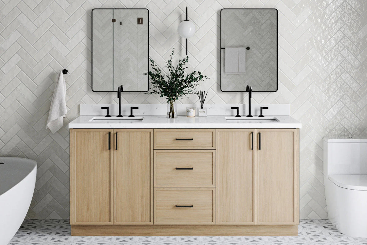 Ariel kelly 72 inch double sink base cabinet