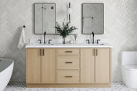 Ariel kelly 72 inch double sink base cabinet