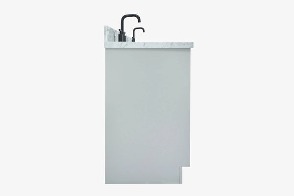 Ariel kelly 73 inch double rectangle sink bathroom vanity with countertop 1.5 inch edge