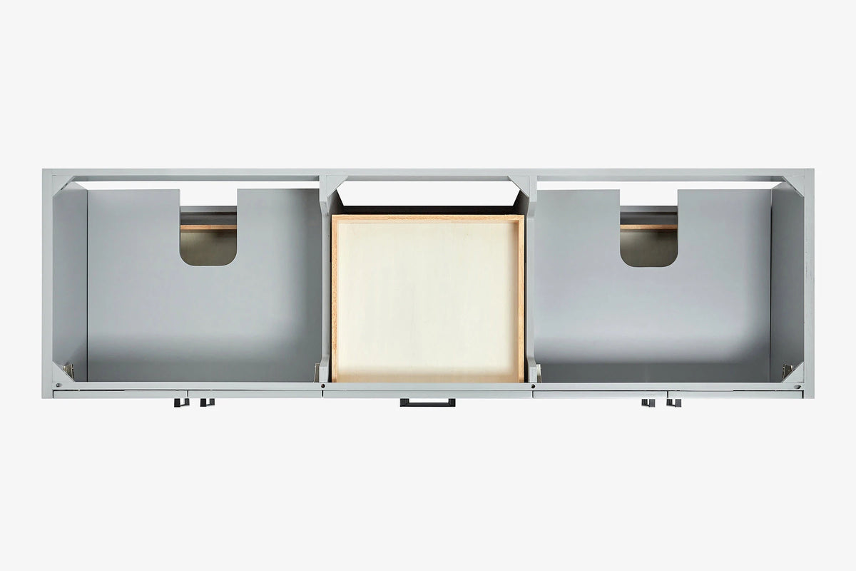 Ariel kelly 73 inch double rectangle sink bathroom vanity with countertop 1.5 inch edge