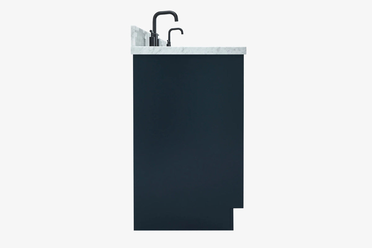 Ariel kelly 73 inch double rectangle sink bathroom vanity with countertop 1.5 inch edge
