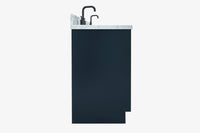 Ariel kelly 73 inch double rectangle sink bathroom vanity with countertop 1.5 inch edge