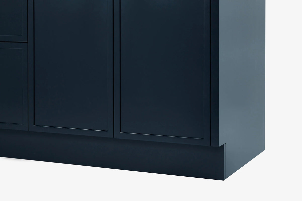 Ariel kelly 73 inch double rectangle sink bathroom vanity with countertop 1.5 inch edge