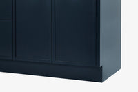 Ariel kelly 73 inch double rectangle sink bathroom vanity with countertop 1.5 inch edge