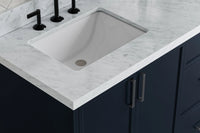 Ariel kelly 73 inch double rectangle sink bathroom vanity with countertop 1.5 inch edge