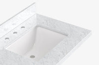 Ariel kelly 73 inch double rectangle sink bathroom vanity with countertop 1.5 inch edge