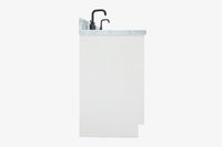 Ariel kelly 73 inch double rectangle sink bathroom vanity with countertop 1.5 inch edge