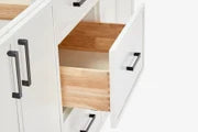 Ariel kelly 73 inch double rectangle sink bathroom vanity with countertop 1.5 inch edge
