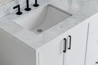 Ariel kelly 73 inch double rectangle sink bathroom vanity with countertop 1.5 inch edge