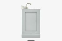 Ariel stafford 37 inch single right offset rectangle sink vanity with carrara white marble countertop w/0.75" edge in white