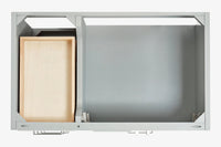 Ariel stafford 37 inch single right offset rectangle sink vanity with carrara white marble countertop w/0.75" edge in white