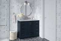 Ariel stafford 42 inch single sink base cabinet in white