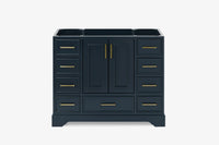 Ariel cambridge 36-37 in. left offset oval single sink vanity with (0.75,1.5,2) in countertop