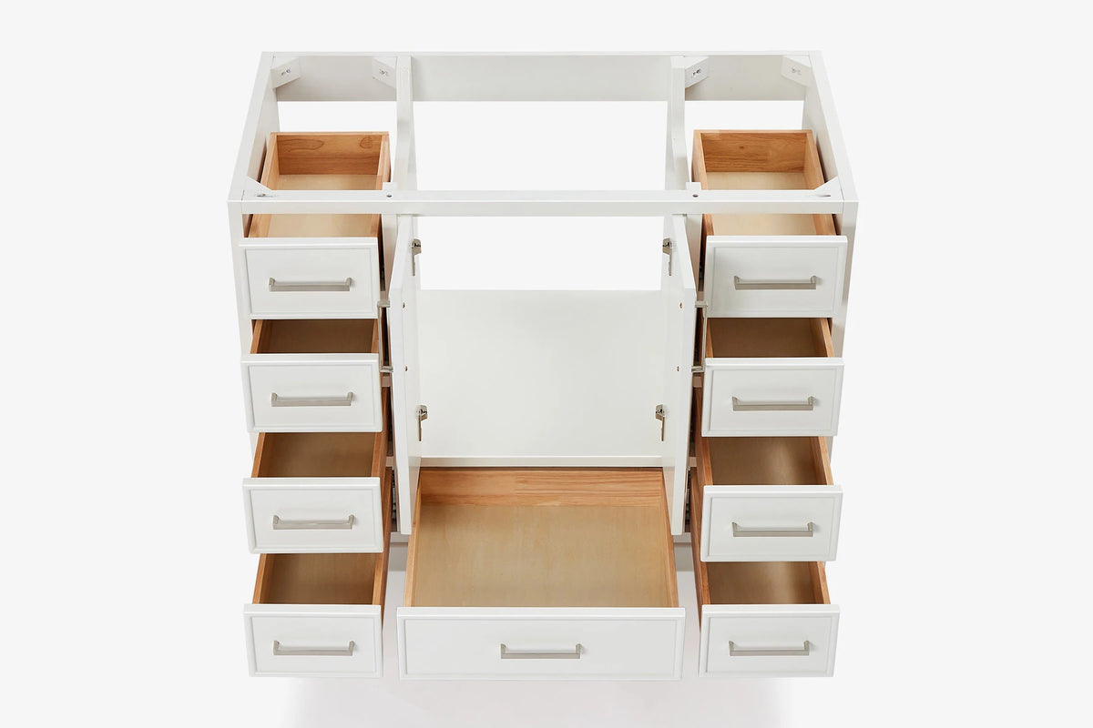 Ariel stafford 42 inch single sink base cabinet in white