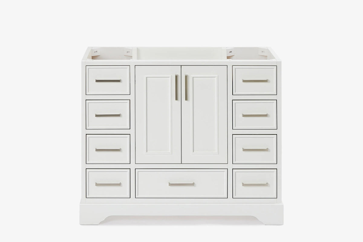 Ariel stafford 42 inch single sink base cabinet in white