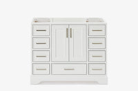 Ariel stafford 42 inch single sink base cabinet in white