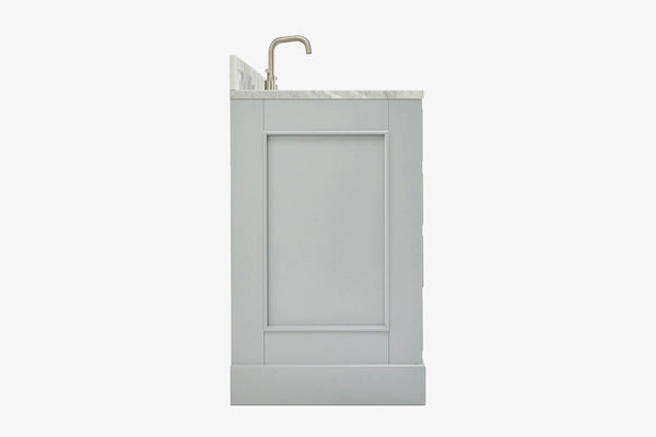 Skip to the beginning of the images gallery Ariel stafford 43 inch single oval sink vanity with carrara white marble countertop w/0.75" edge in white